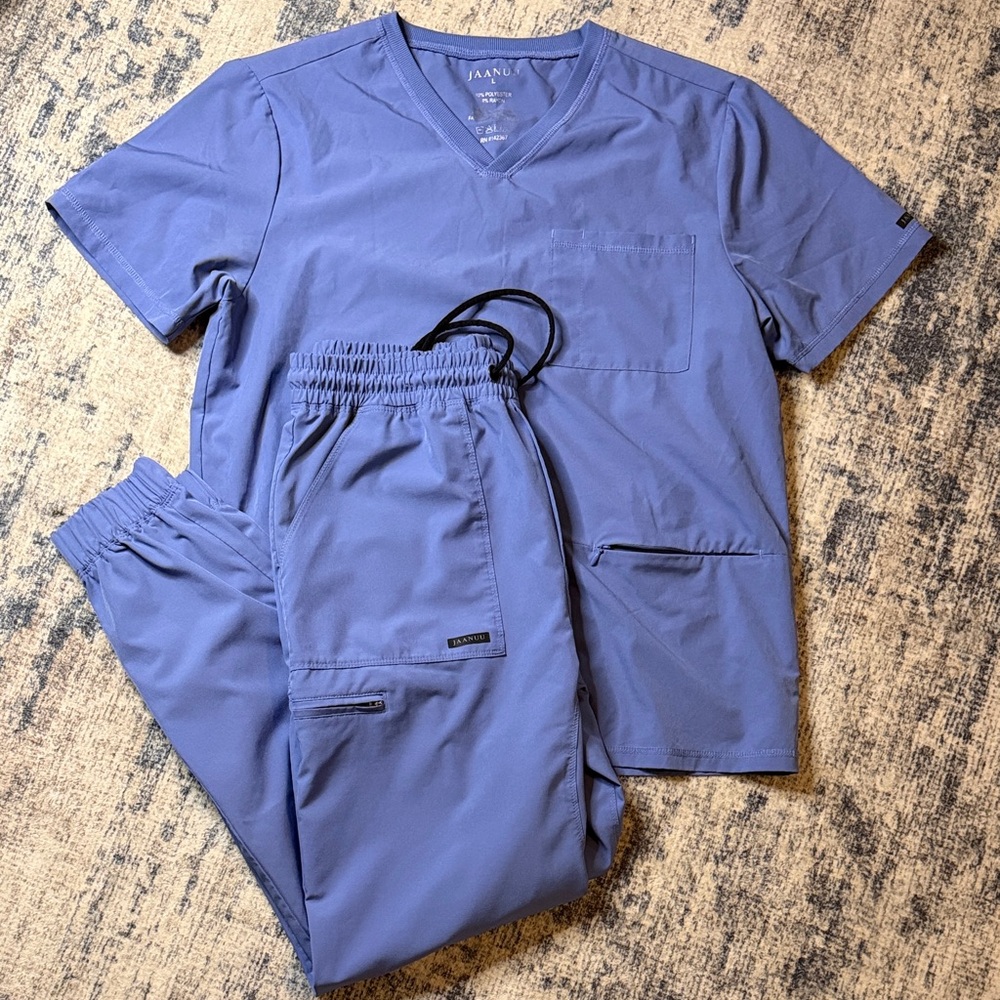 Jaanuu Periwinkle Scrub Ensemble